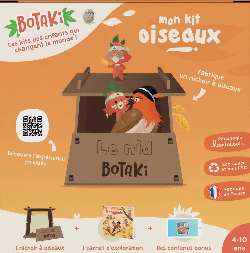 BOTAKI - KIT ACTIVITE OISEAUX : FABRIQUE TON NICHOIR A OISEAUX 5 BOTAKI - KIT ACTIVITE OISEAUX : FABRIQUE TON NICHOIR A OISEAUX – Image 3