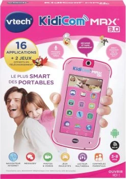 VTech KIDICOM MAX 3.0 ROSE -Jouets Soldes 232eb0b630f2d95b09d3c13eea8d351a4a22950b 41002980 03
