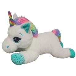 PELUCHE LICORNE COUCHEE 60 CM