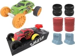 EXOST SMASH ET GO - 2 PETITES VOITURES EXOST SMASH ET GO + 1 BOOSTER + ACCESSOIRES - PACK BOOSTER DUO