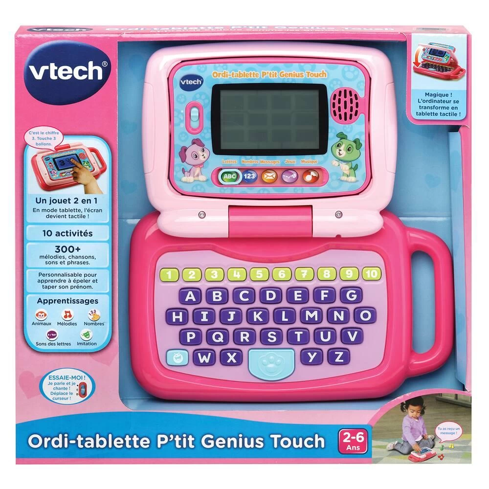 VTech ORDI-TABLETTE P'TIT GENIUS TOUCH MAUVE 8 VTech ORDI-TABLETTE P'TIT GENIUS TOUCH MAUVE – Image 6
